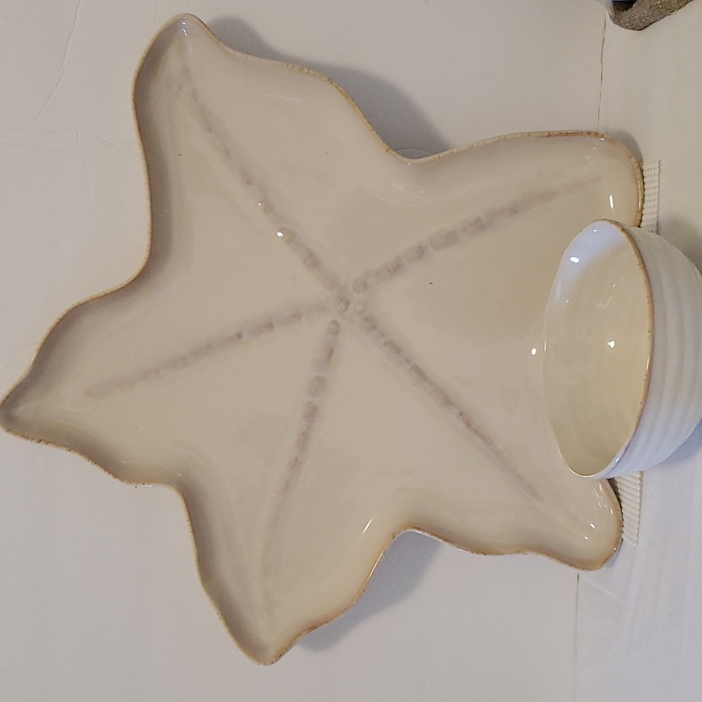 Star Fish Dish with Serving Bowl